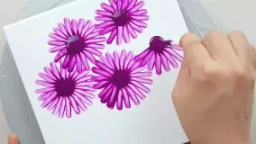 آموزش نقاشی با 5 قطره رنگ و گوش پاک کن