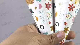 طراحی و چاپ کاور کاغذی بستنی قیفی در قم | سفارش انلاین