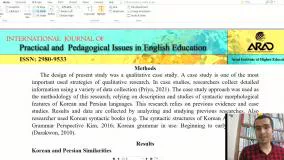 Korean vs Persian languages